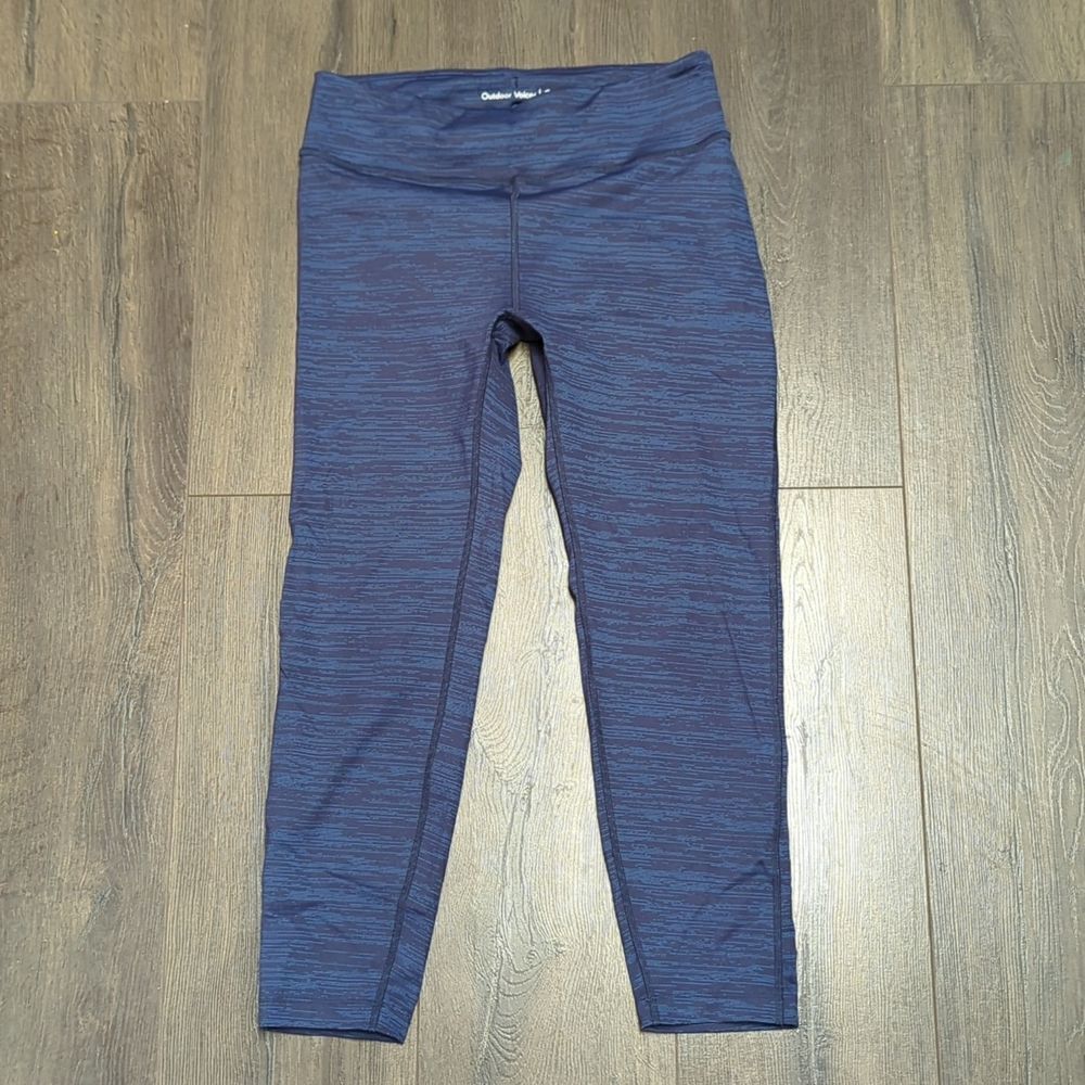Outdoor Voices Blue Space Dye‎ Cropped Leggings Size Large